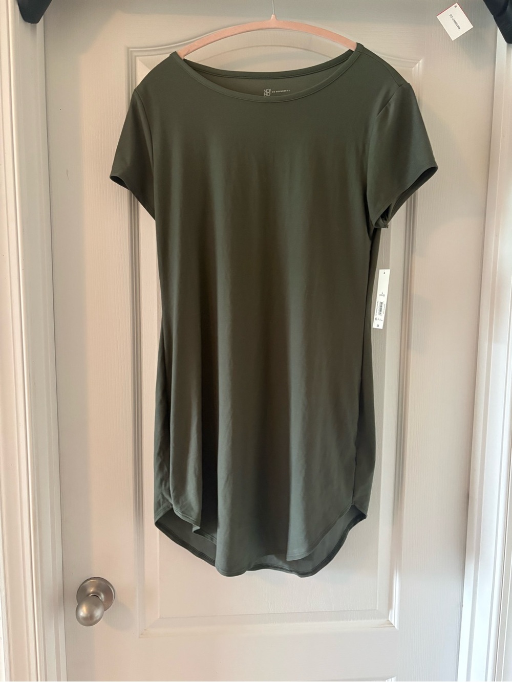 Olive green t shirt dress